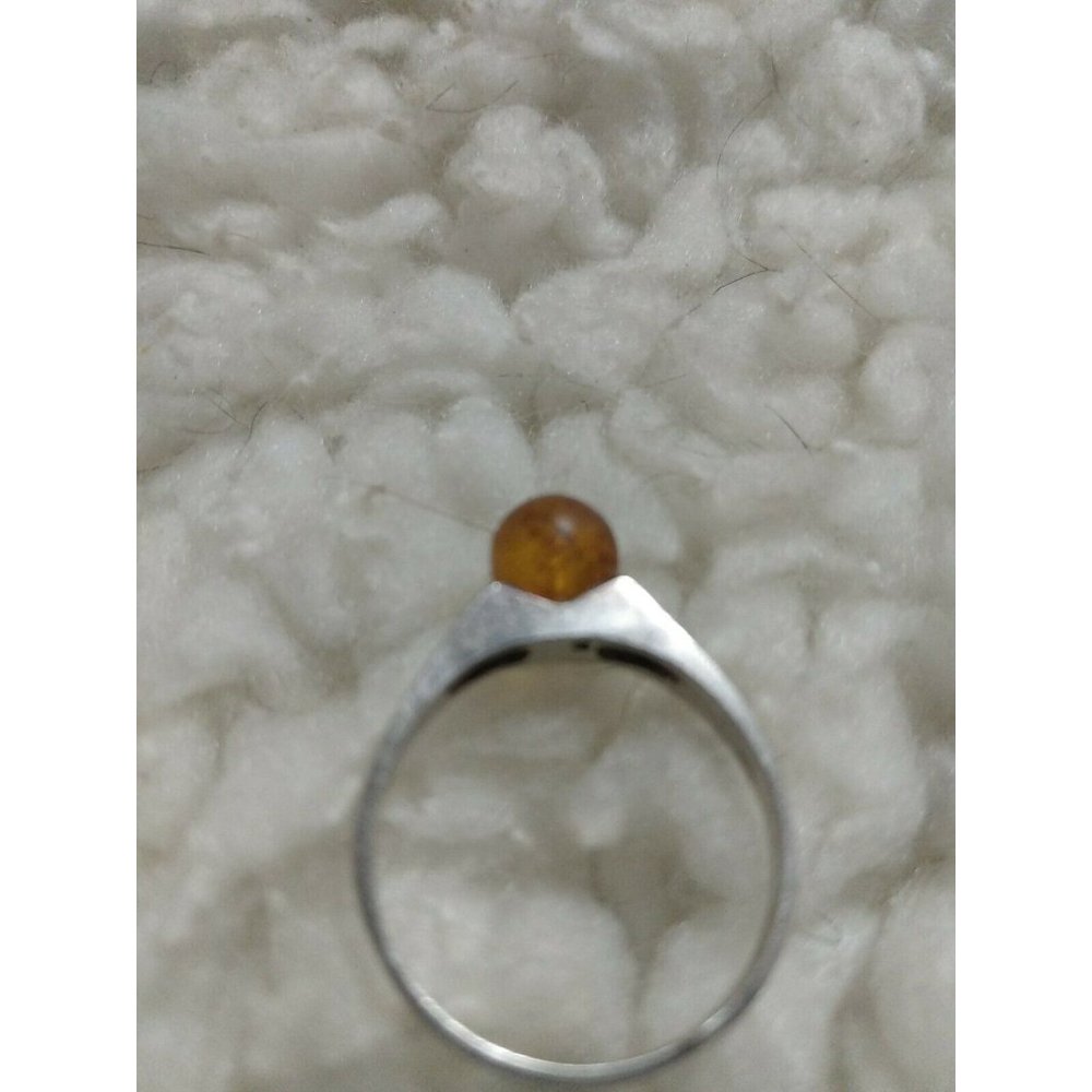 925 STERLING SILVER GENUINE BALTIC AMBER ROUND